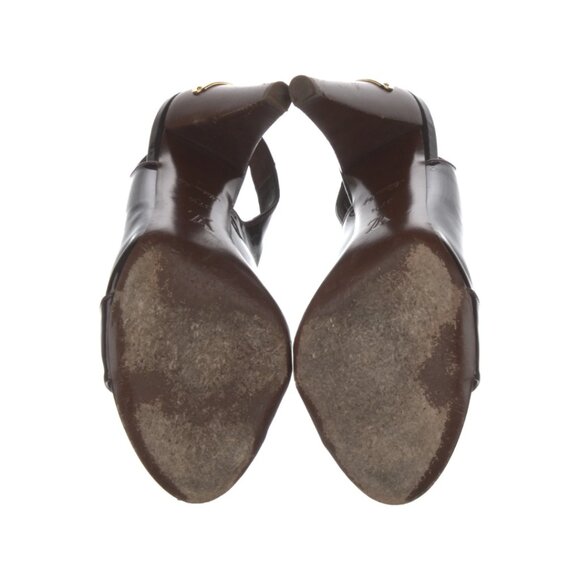 LOUIS VUITTON Patent Leather Slingback Heels - Picture 5 of 5